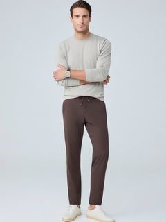 Erkek Premium Poliamid Kumaş Comfort Fit Jogger Kahverengi Pantolon - 252DNGR