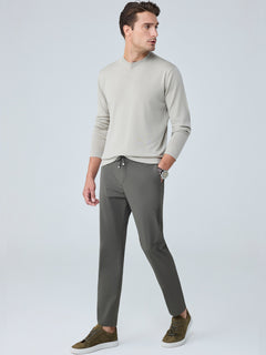 Erkek Premium Poliamid Kumaş Comfort Fit Jogger Haki Pantolon - 252DNGR