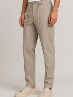 Erkek Beli Lastikli Comfort Fit Pantolon Bej 0170DDNGR