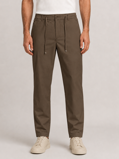 Erkek Beli Lastikli Comfort Fit Pantolon Haki 0170DDNGR