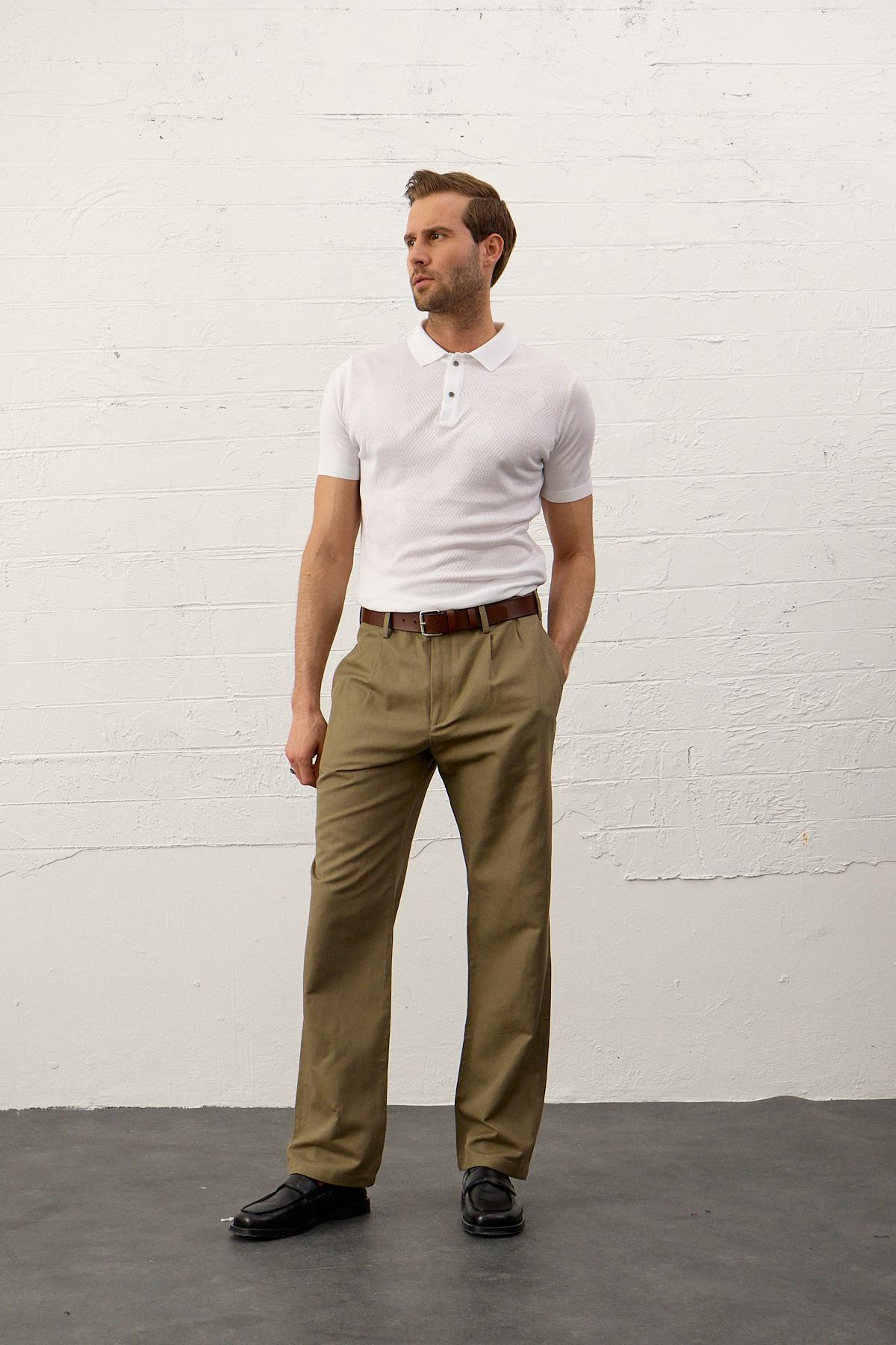 Erkek Çıtçıt Kapamalı Slim-Fit Yazlık Triko T-shirt
Beyaz 5001DNGR
