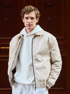 Erkek Limited Edition Deri Mont Ceket Taş