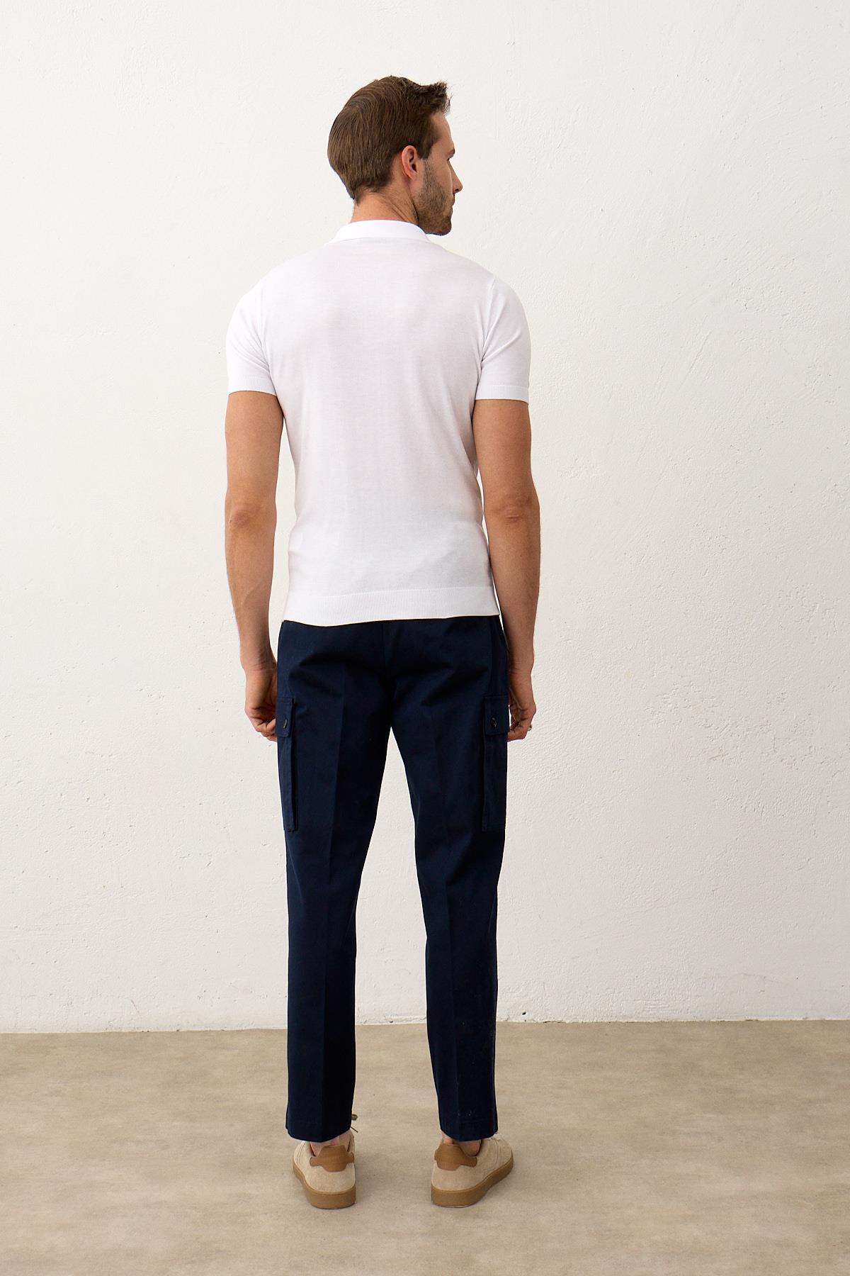 Erkek Slim-Fit Polo Yaka Yazlık Triko T-shirt
Beyaz 5006DNGR