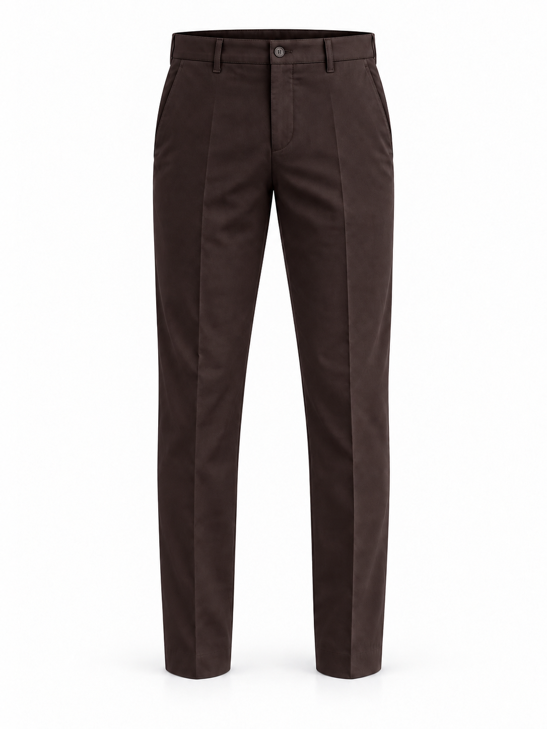 Erkek Comfort Fit Dokulu Chino Pantolon Kahverengi 0173DNGR