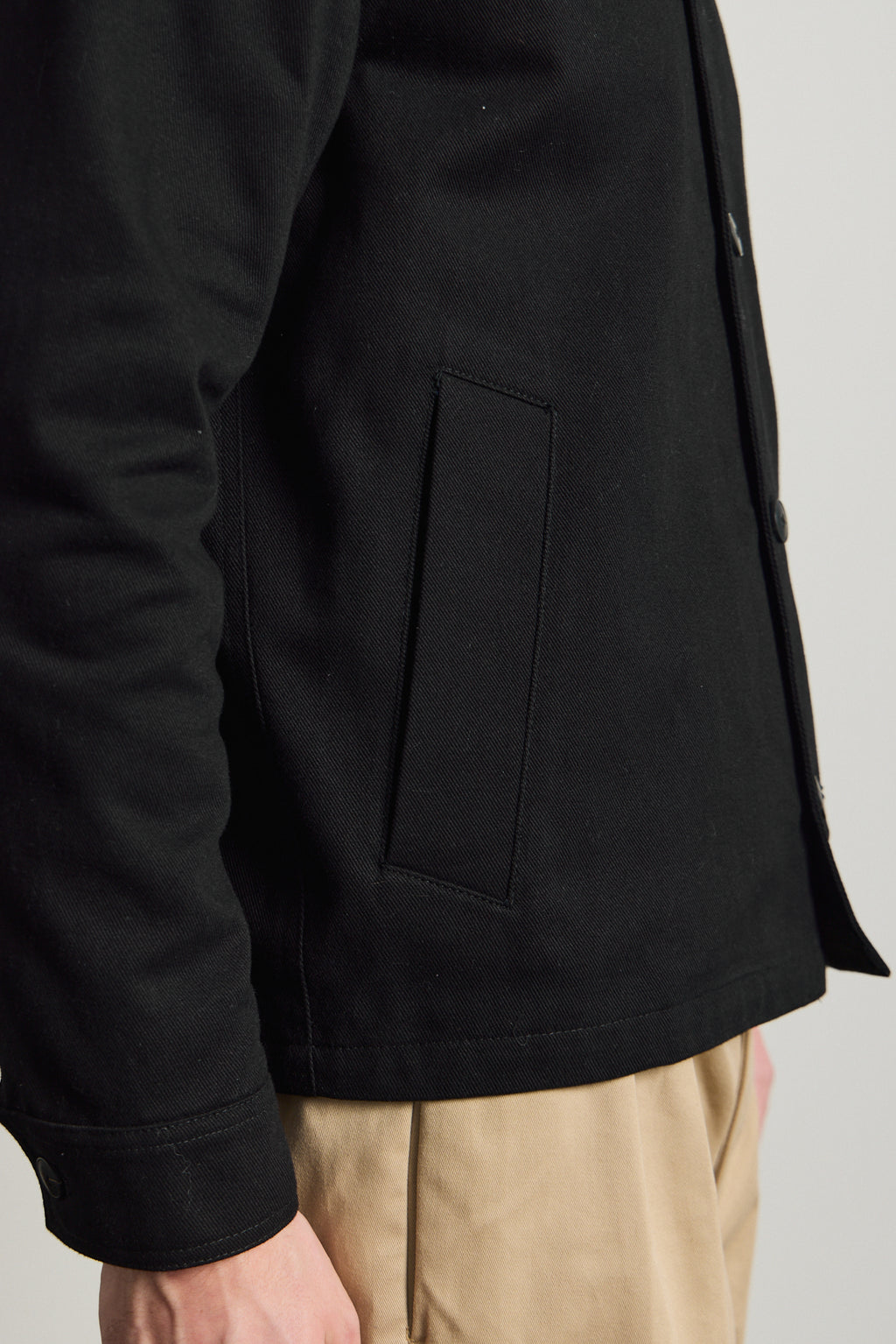 Erkek Relaxed Pamuklu Ceket Siyah