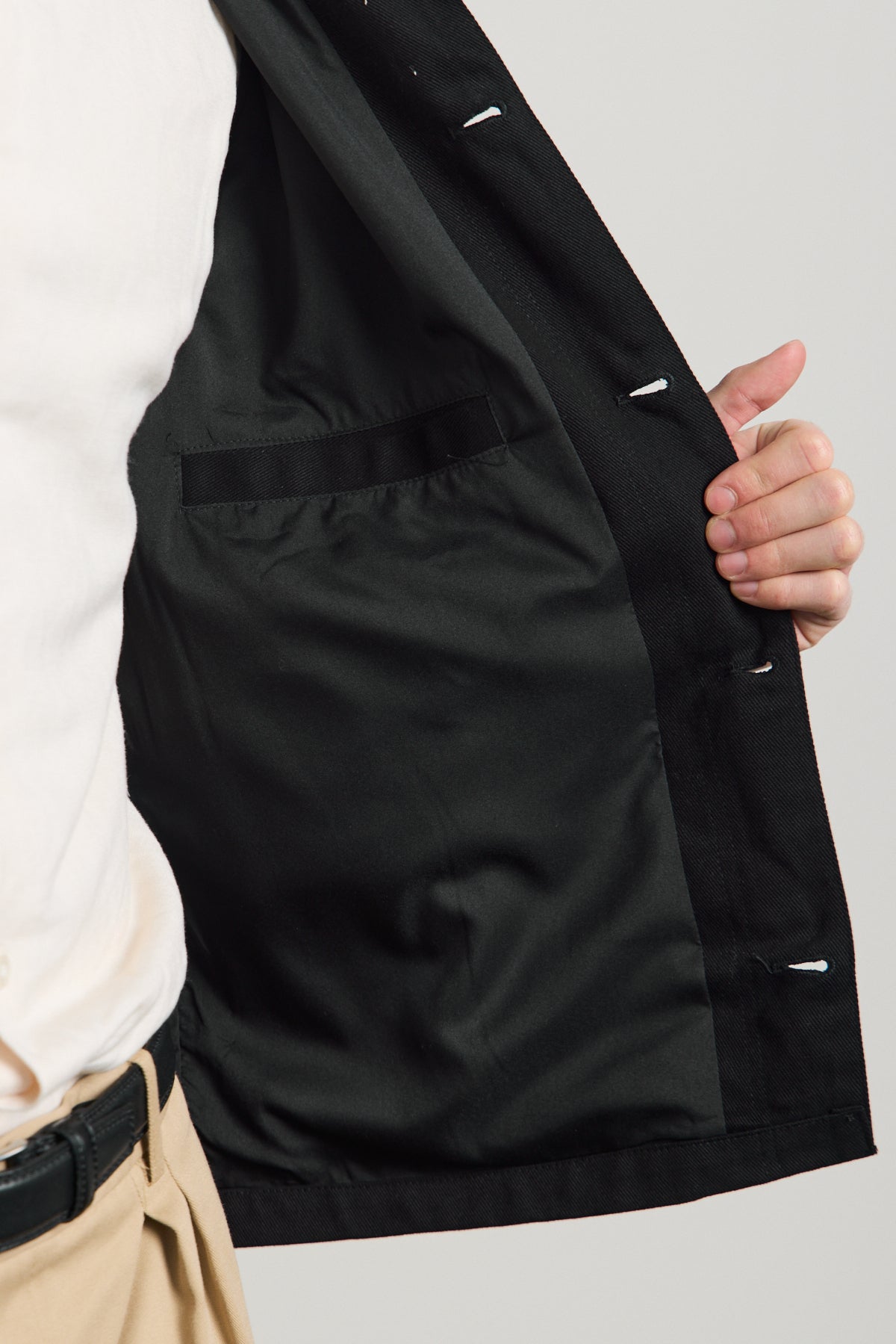 Erkek Relaxed Pamuklu Ceket Siyah