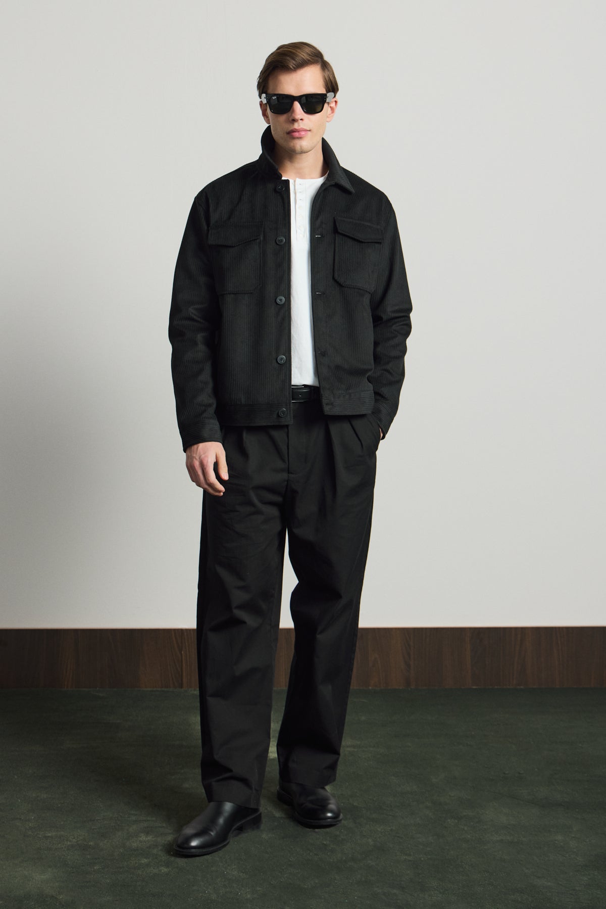 Erkek Premimum Kadife Ceket Siyah 4229DNGR