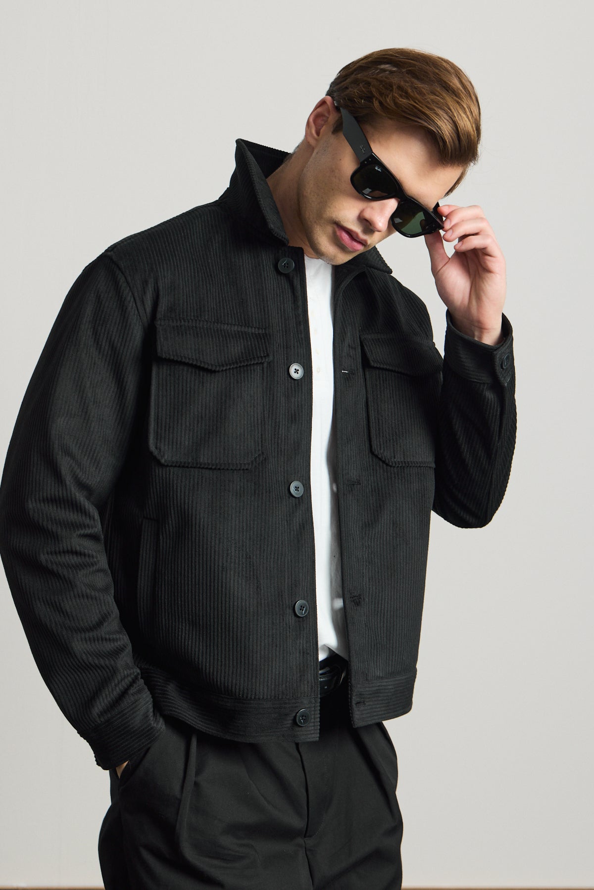 Erkek Premimum Kadife Ceket Siyah 4229DNGR