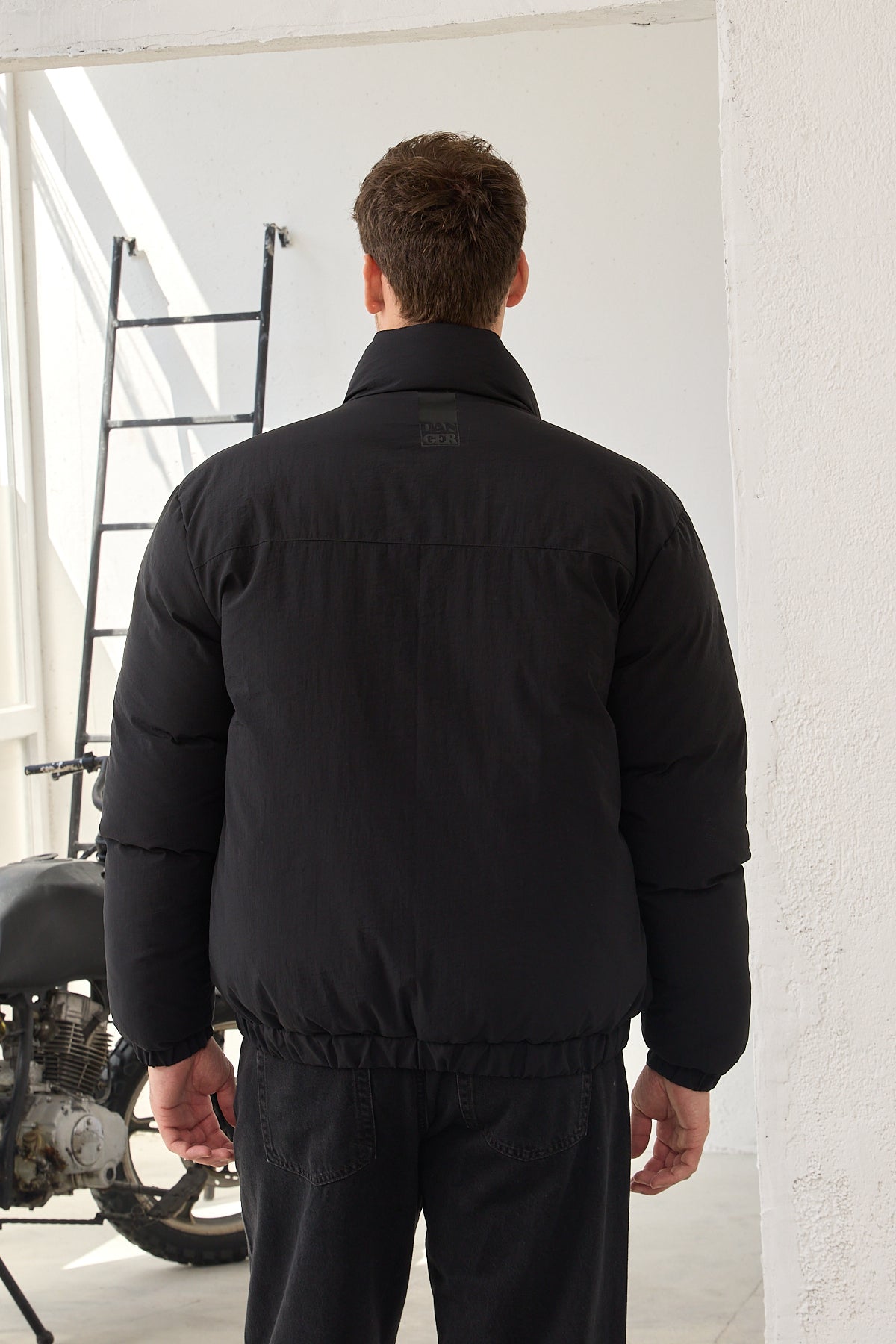 Erkek Torba Cepli Mont Siyah 3821DNGR