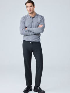 Erkek Comfort Fit Siyah Çizgili Jogger Pantolon Esnek Kumaş 0247DNGR