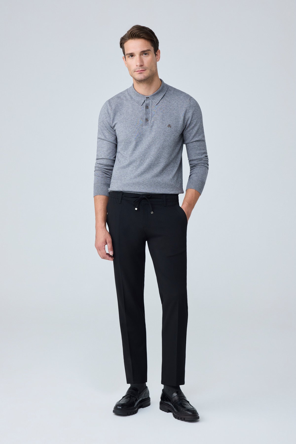 Erkek Comfort Fit Siyah Jogger Pantolon | Esnek Kumaş Günlük Rahat Kesim – 169DNGR