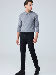 Erkek Comfort Fit Siyah Jogger Pantolon | Esnek Kumaş Günlük Rahat Kesim – 169DNGR