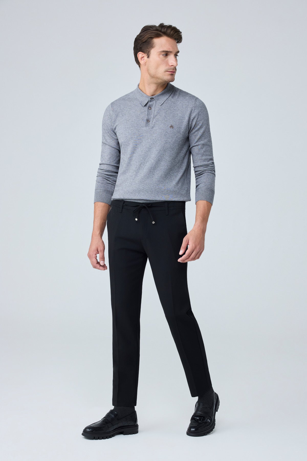 Erkek Comfort Fit Siyah Jogger Pantolon | Esnek Kumaş Günlük Rahat Kesim – 169DNGR