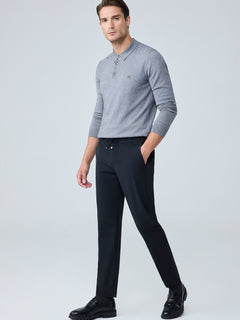 Erkek Beli Lastikli Comfort Fit Pantolon Siyah 0170DDNGR