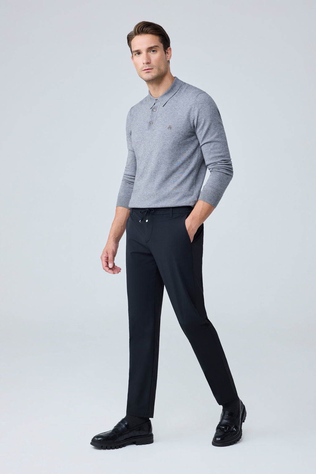 Erkek Beli Lastikli Comfort Fit Pantolon Siyah 0170DDNGR