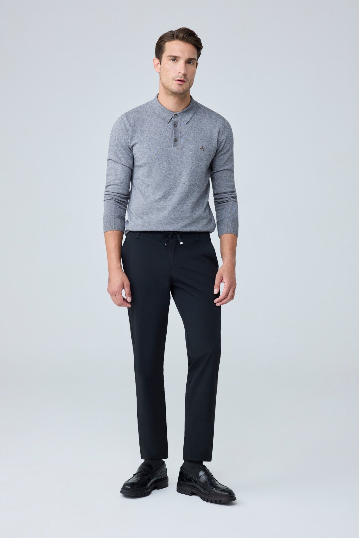 Erkek Beli Lastikli Comfort Fit Pantolon Siyah 0170DDNGR