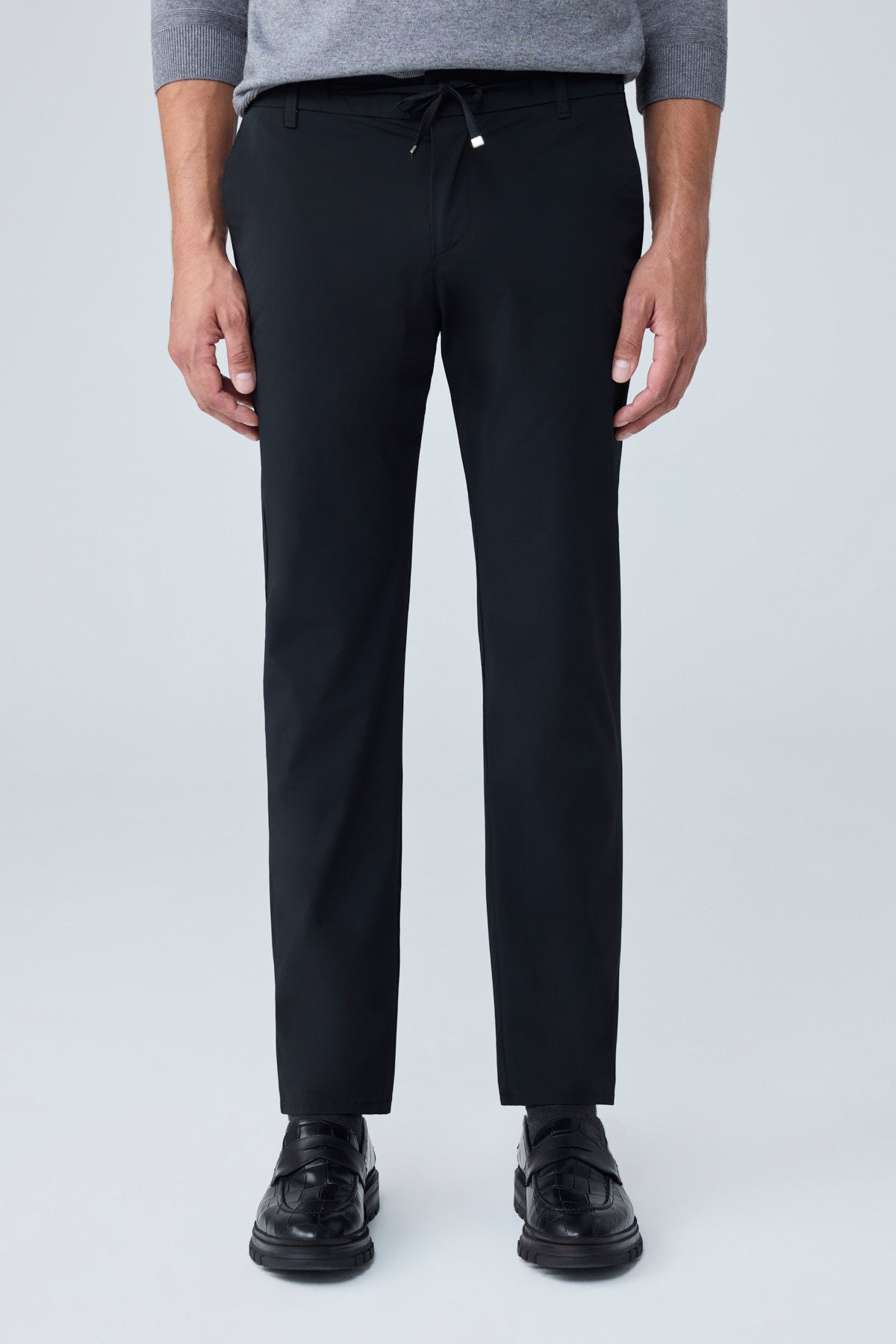 Erkek Beli Lastikli Comfort Fit Pantolon Siyah 0170DDNGR
