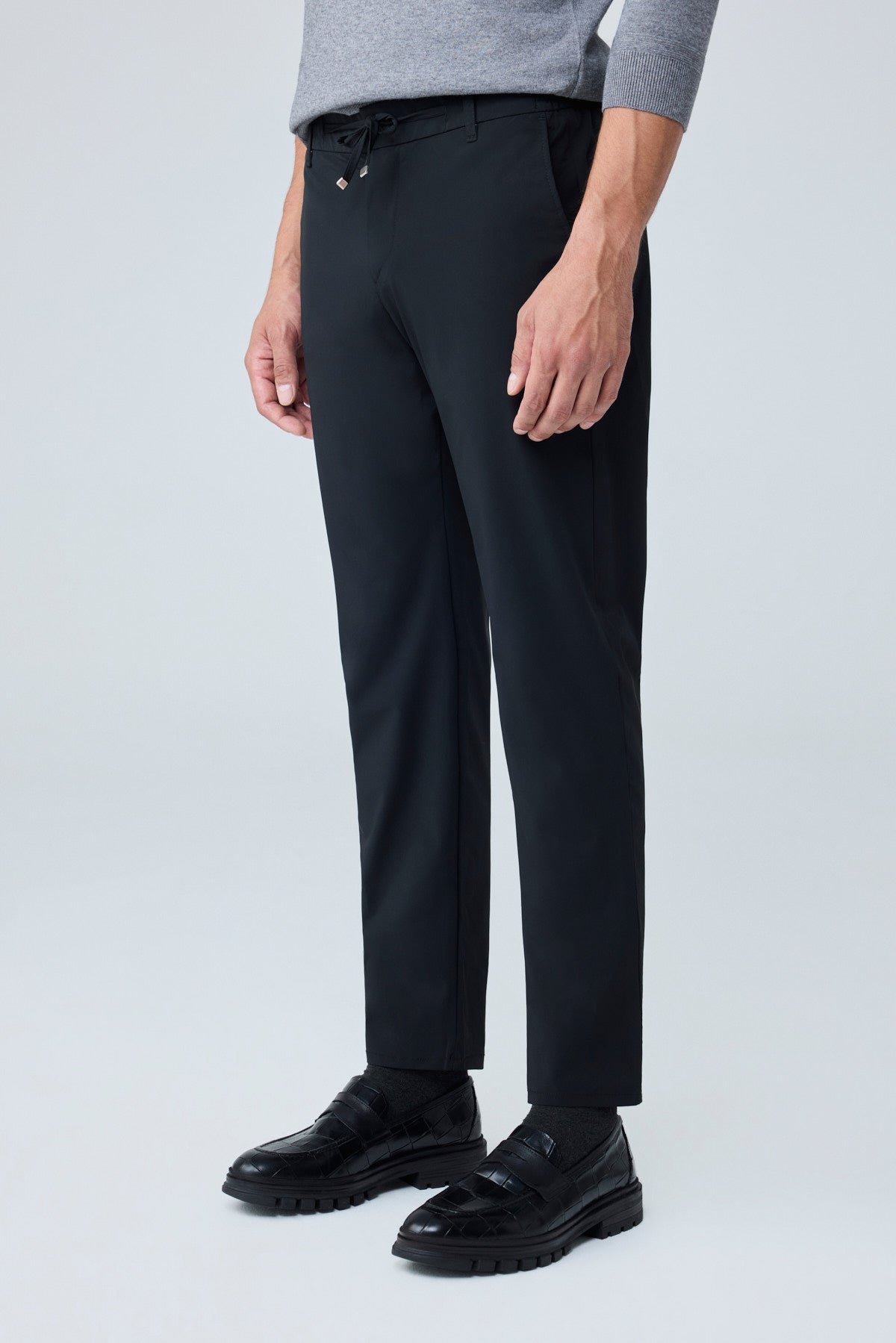 Erkek Beli Lastikli Comfort Fit Pantolon Siyah 0170DDNGR