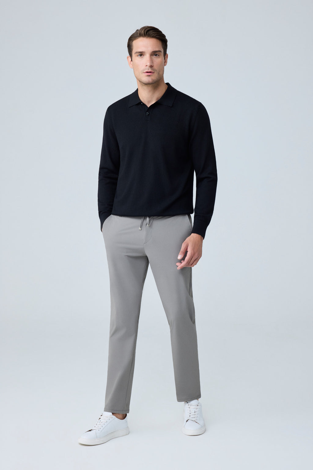 Erkek Premium Poliamid Kumaş Comfort Fit Jogger Vizon Pantolon - 252DNGR