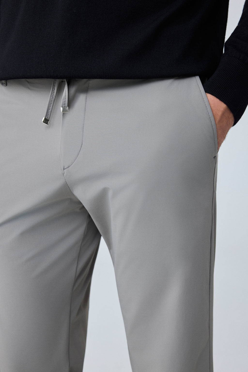 Erkek Premium Poliamid Kumaş Comfort Fit Jogger Vizon Pantolon - 252DNGR