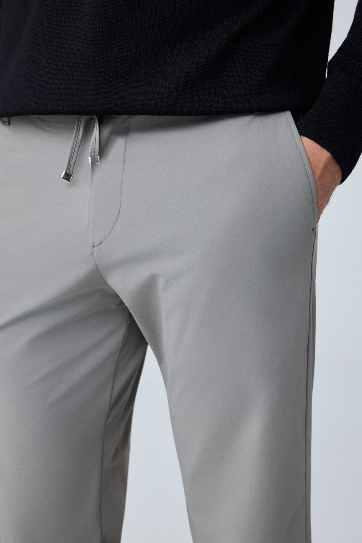 Erkek Premium Poliamid Kumaş Comfort Fit Jogger Vizon Pantolon - 252DNGR