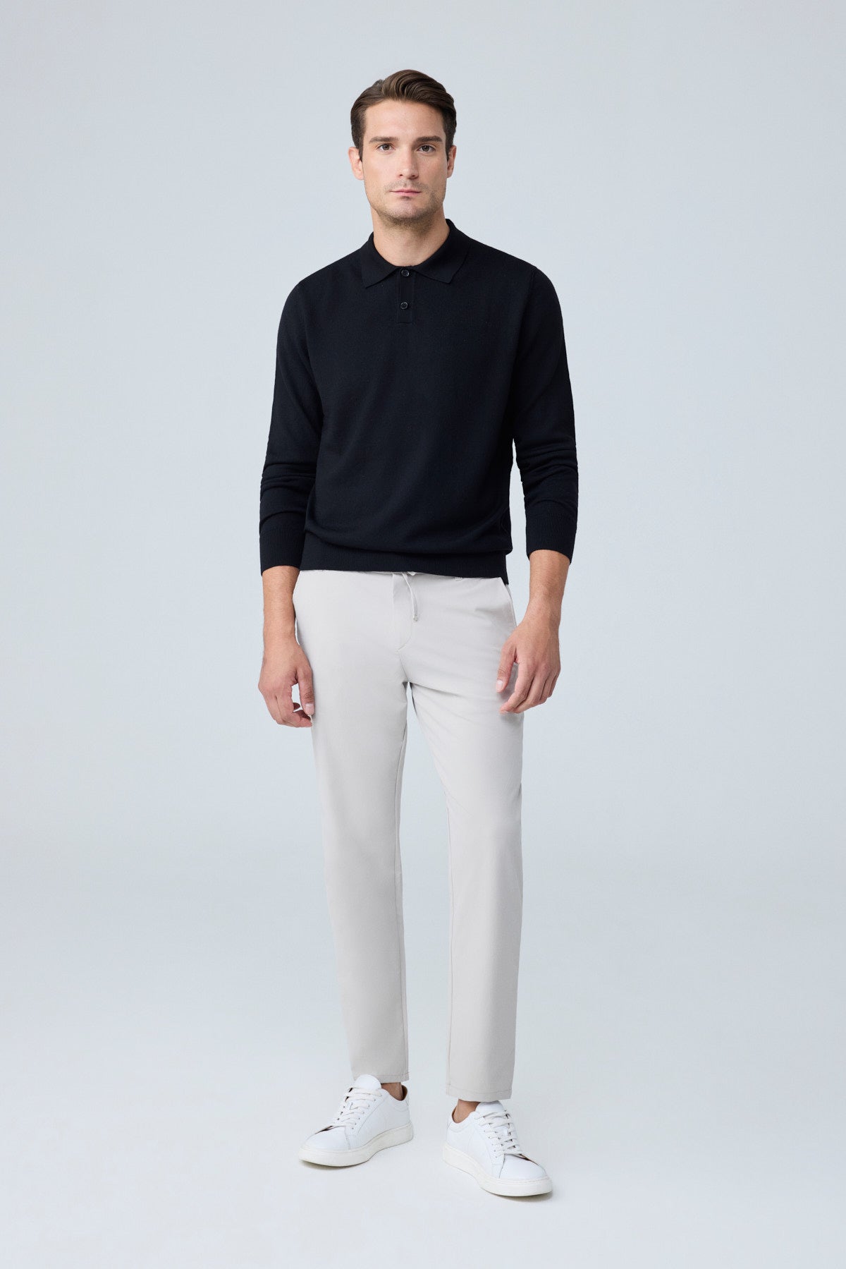 Erkek Beli Lastikli Comfort Fit Pantolon Bej 0170DDNGR