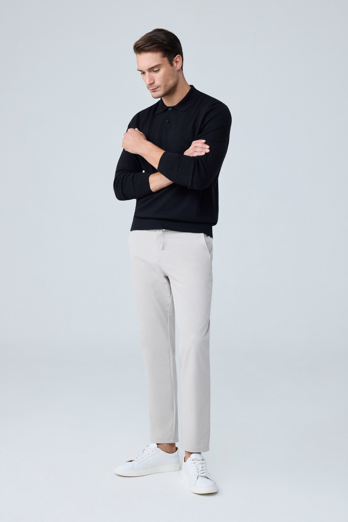 Erkek Beli Lastikli Comfort Fit Pantolon Bej 0170DDNGR