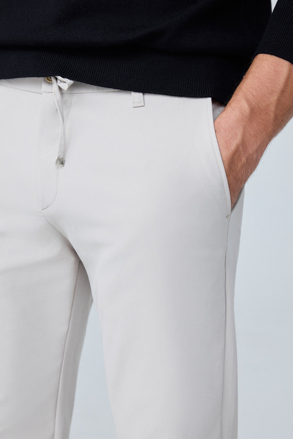 Erkek Beli Lastikli Comfort Fit Pantolon Bej 0170DDNGR