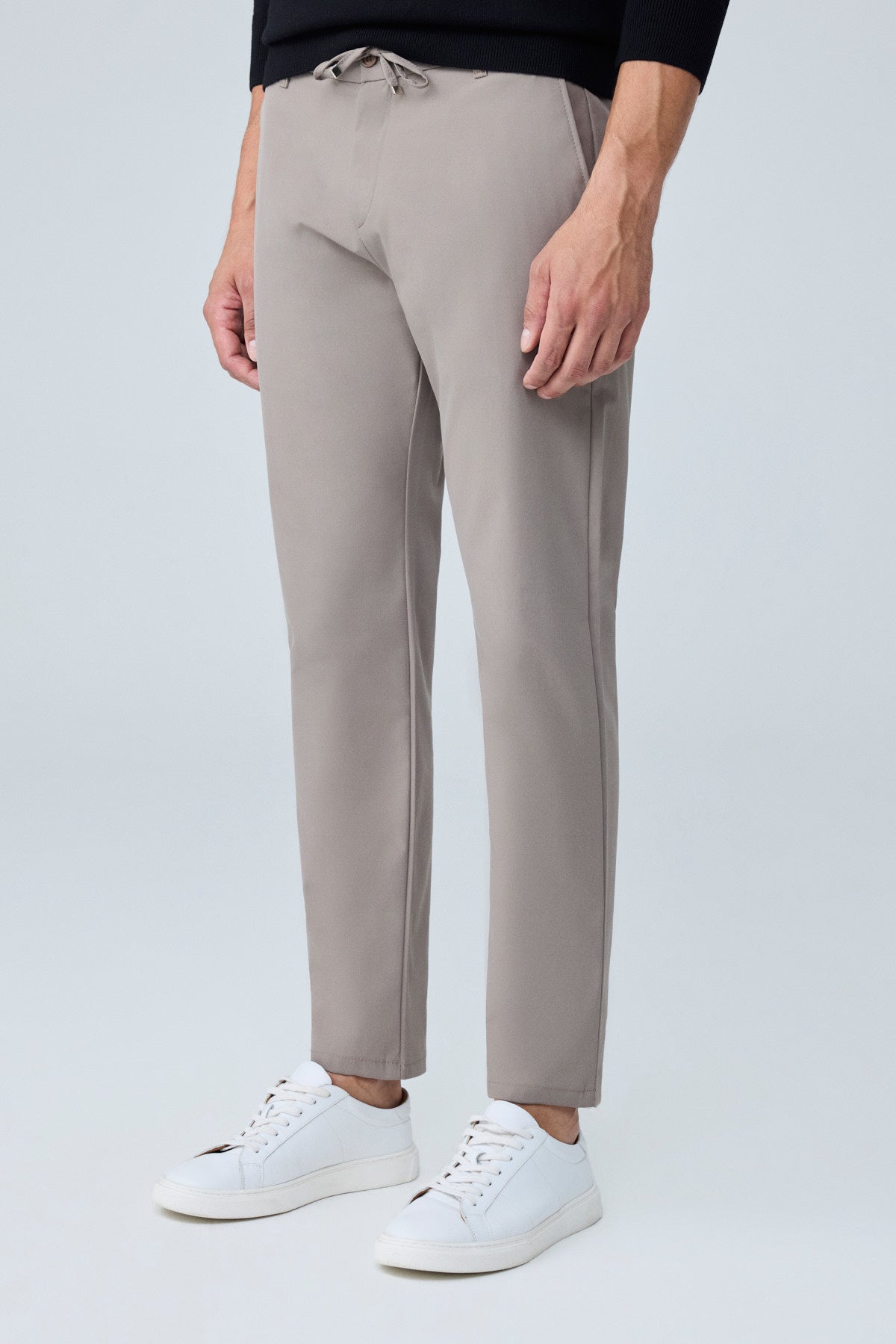 Erkek Beli Lastikli Comfort Fit Pantolon Vizon 0170DDNGR