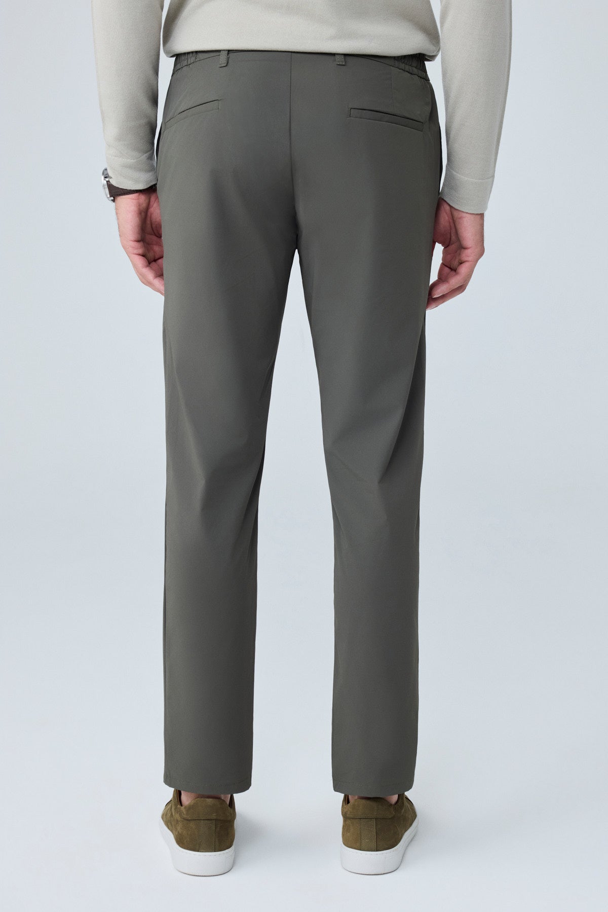Erkek Premium Poliamid Kumaş Comfort Fit Jogger Haki Pantolon - 252DNGR