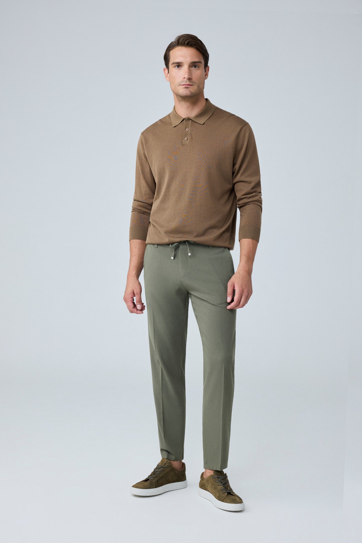 Erkek Comfort Fit Haki Jogger Pantolon | Esnek Kumaş Günlük Rahat Kesim – 169DNGR