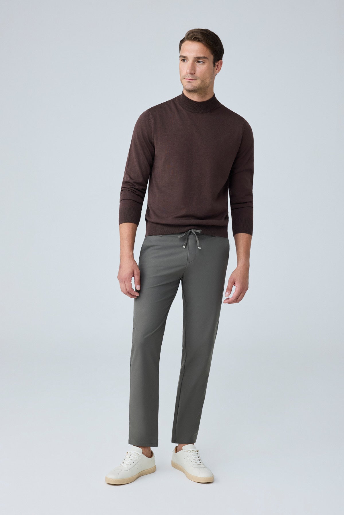 Erkek Beli Lastikli Comfort Fit Pantolon Haki 0170DDNGR