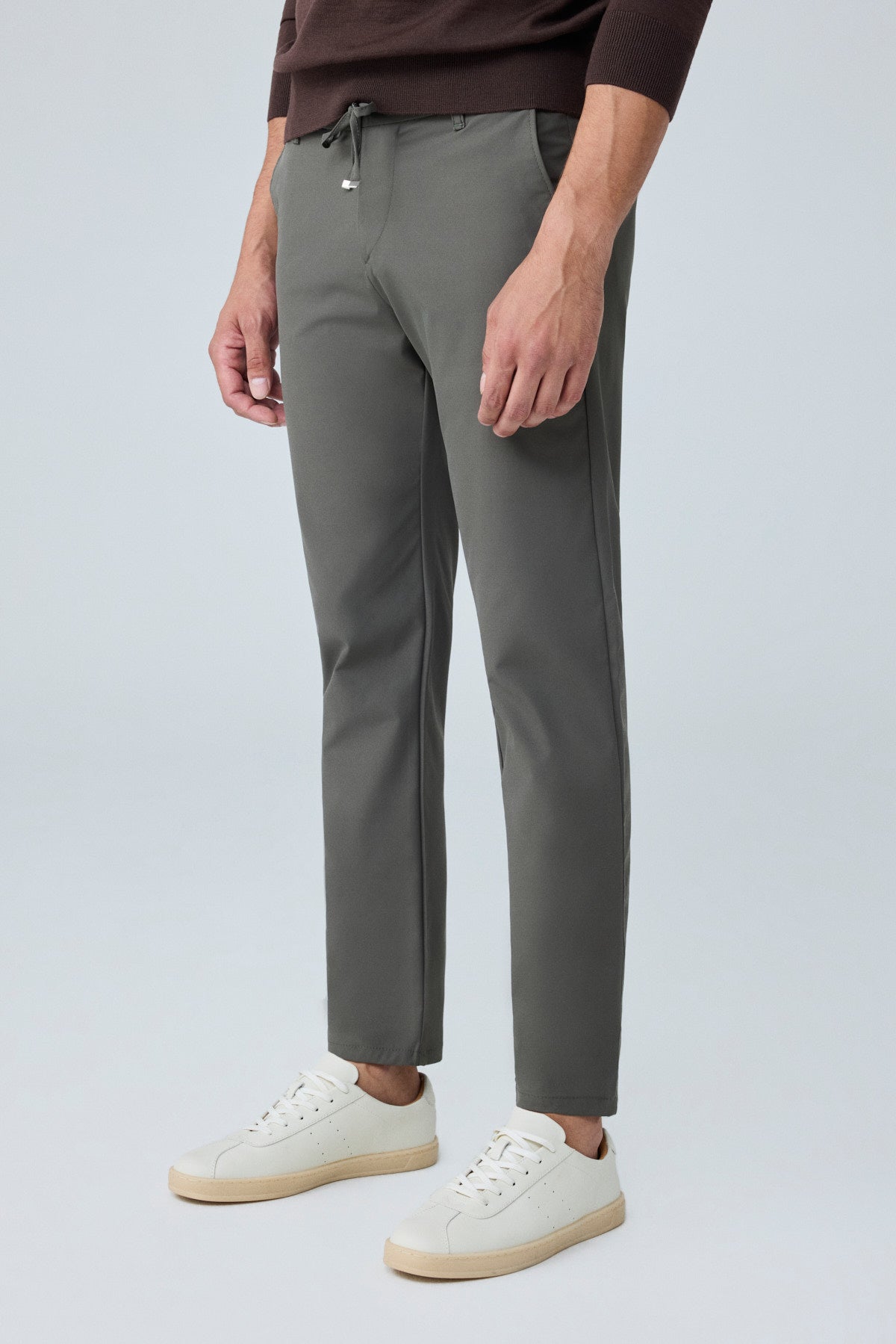 Erkek Beli Lastikli Comfort Fit Pantolon Haki 0170DDNGR