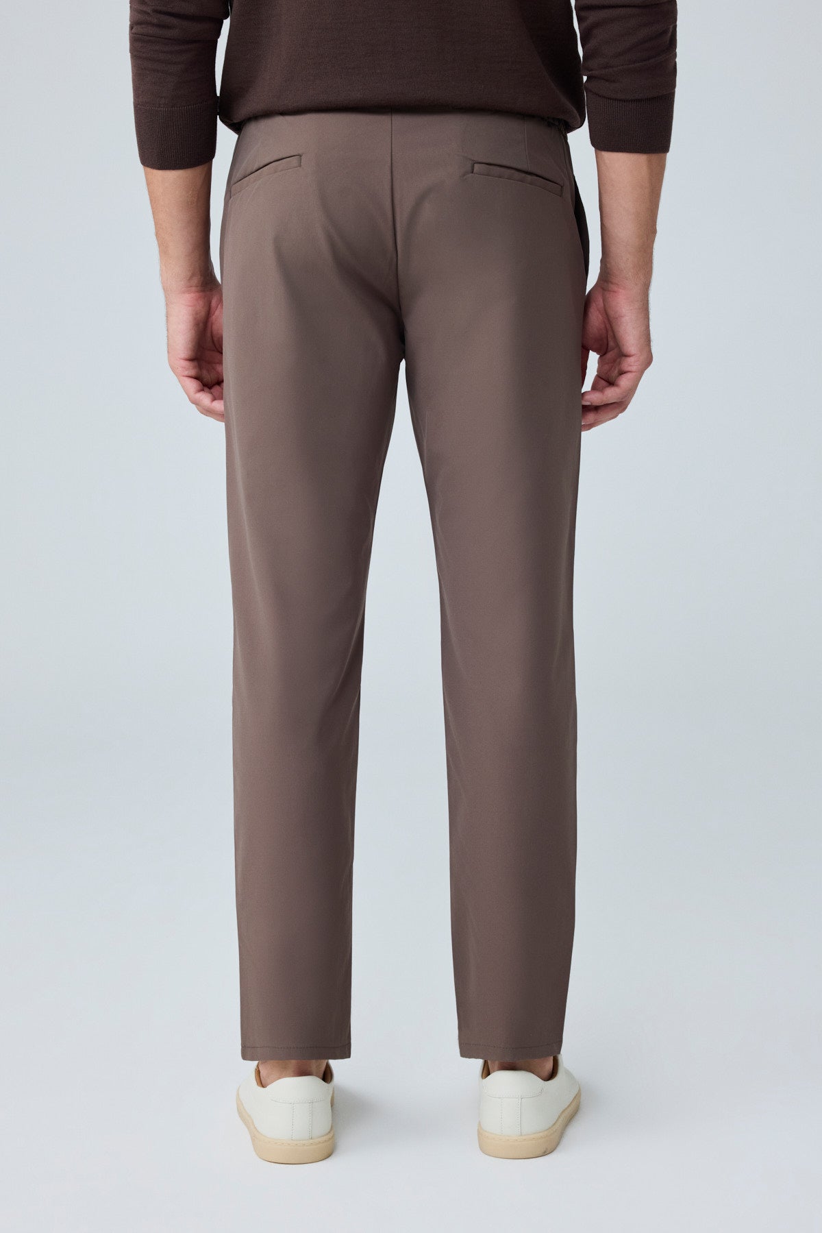 Erkek Beli Lastikli Comfort Fit Pantolon Kahverengi 0170DDNGR