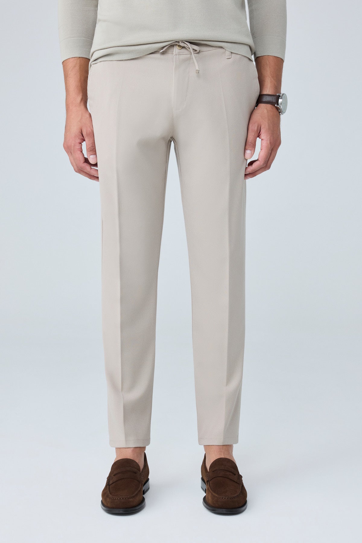 Erkek Comfort Fit Bej Jogger Pantolon | Esnek Kumaş Günlük Rahat Kesim – 169DNGR