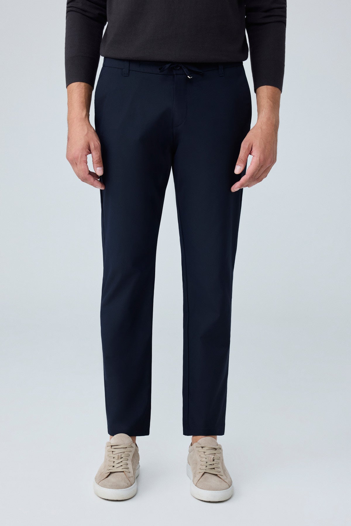 Erkek Beli Lastikli Comfort Fit Pantolon Lacivert 0170DDNGR