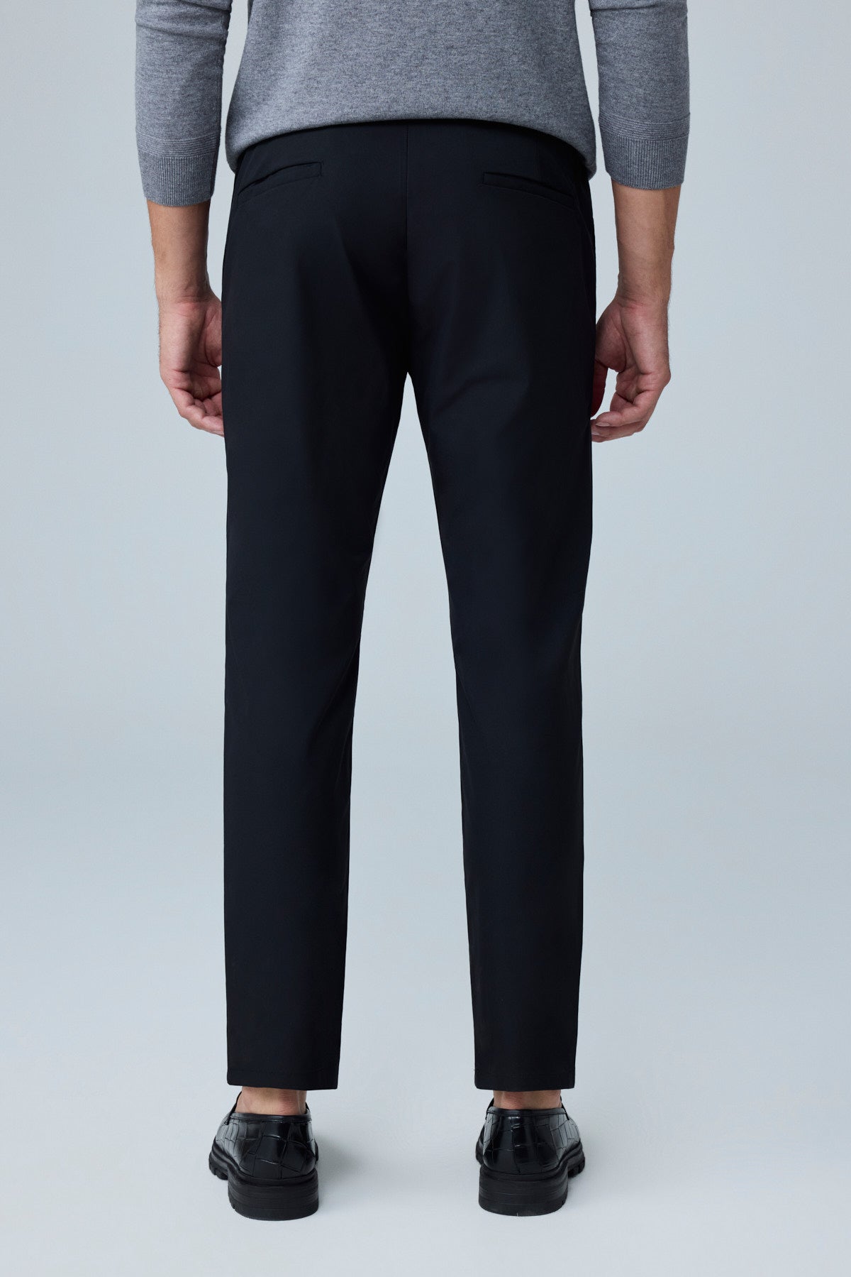 Erkek Premium Poliamid Kumaş Comfort Fit Jogger Siyah Pantolon - 252DNGR