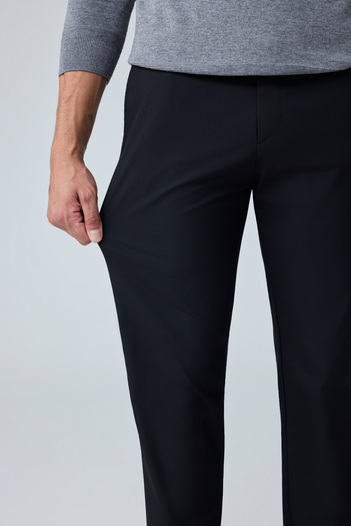 Erkek Premium Poliamid Kumaş Comfort Fit Jogger Siyah Pantolon - 252DNGR