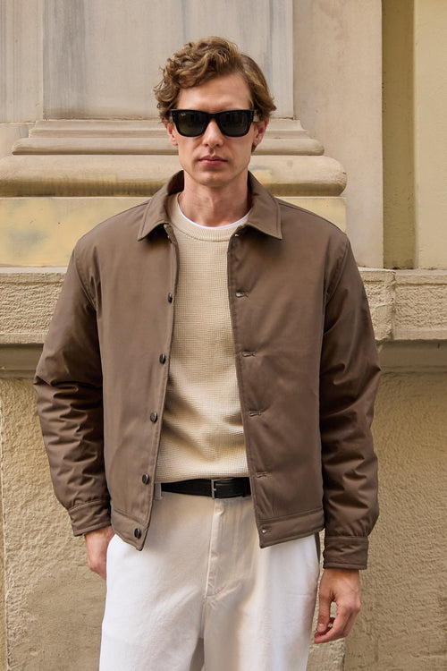 Erkek Basic Mont Ceket Bej 4114DNGR