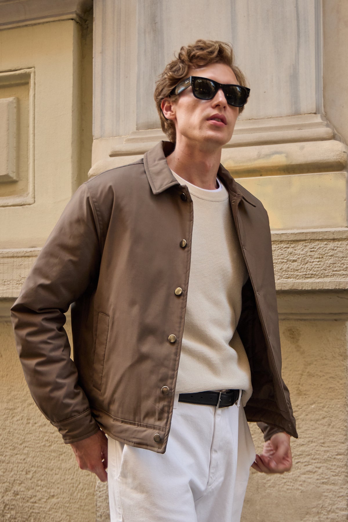 Erkek Basic Mont Ceket Bej 4114DNGR