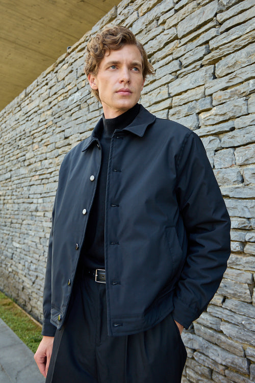 Erkek Basic Mont Ceket Siyah 4114DNGR