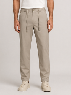 Erkek Beli Lastikli Comfort Fit Pantolon Bej 0170DDNGR