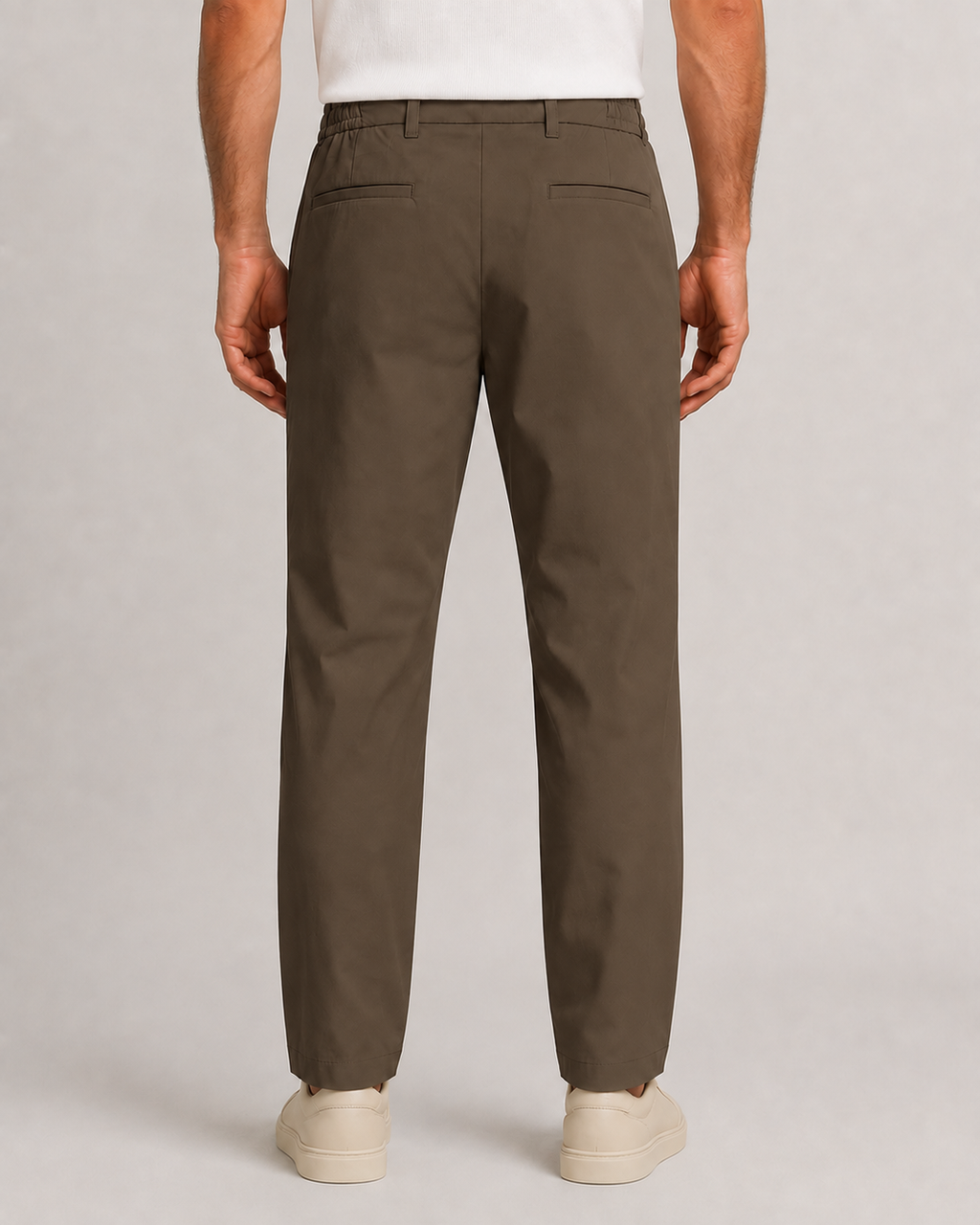 Erkek Beli Lastikli Comfort Fit Pantolon Haki 0170DDNGR