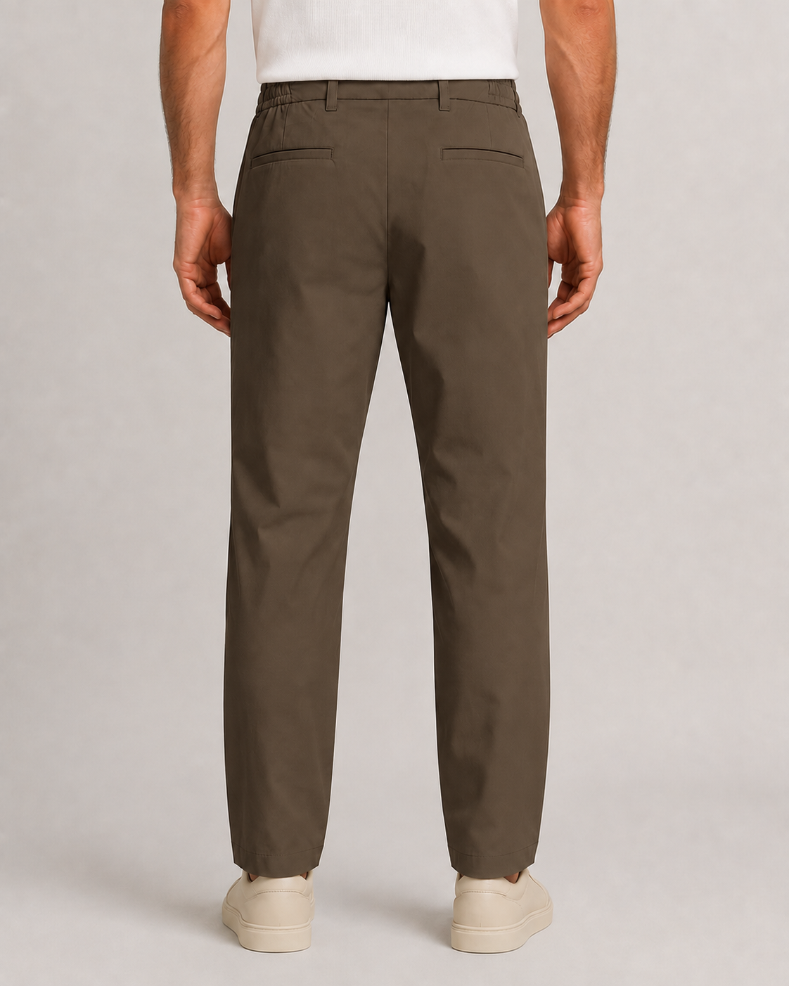 Erkek Beli Lastikli Comfort Fit Pantolon Haki 0170DDNGR