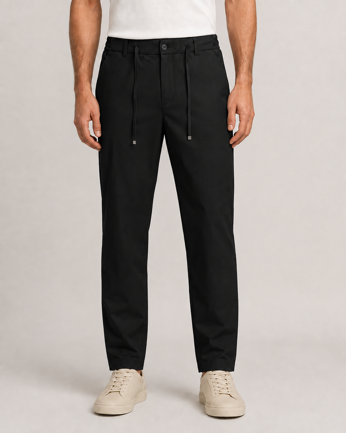 Erkek Beli Lastikli Comfort Fit Pantolon Siyah 0170DDNGR