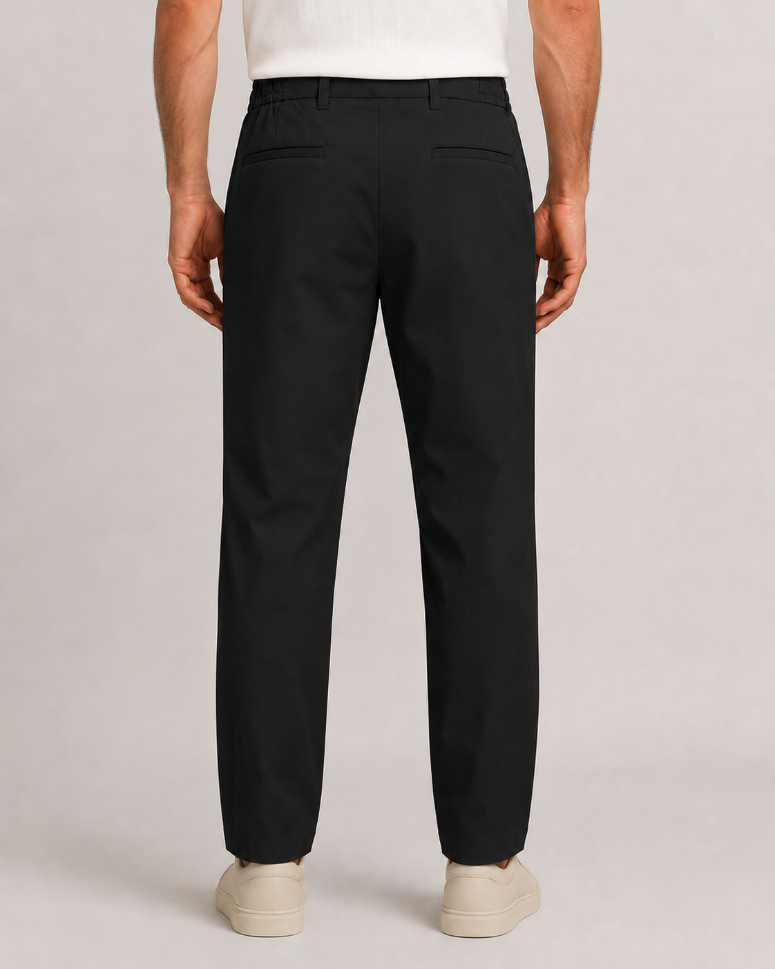 Erkek Beli Lastikli Comfort Fit Pantolon Siyah 0170DDNGR