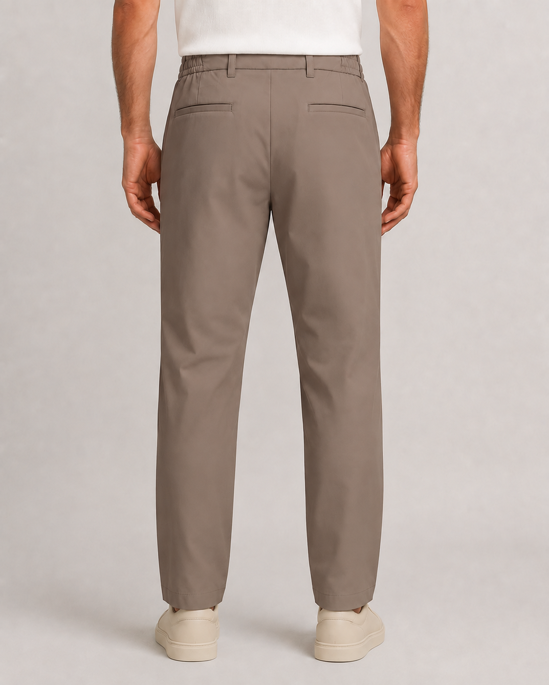 Erkek Beli Lastikli Comfort Fit Pantolon Vizon 0170DDNGR