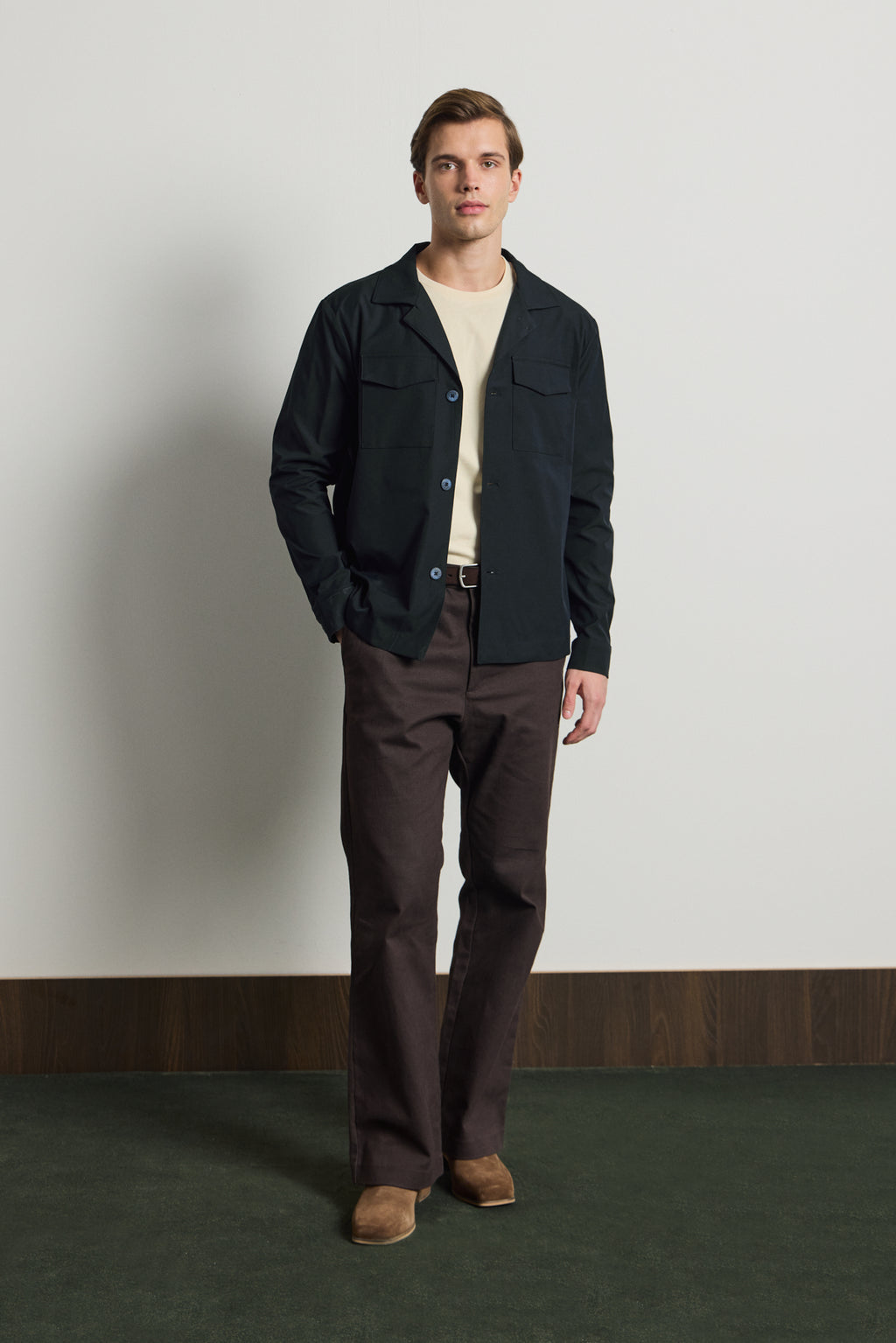 Erkek Cepli Gömlek Ceket Lacivert