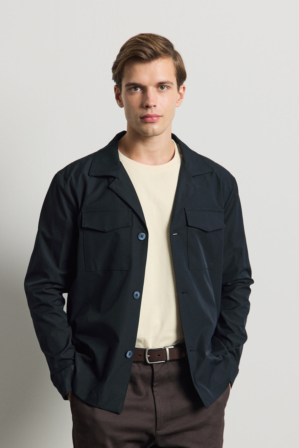 Erkek Cepli Gömlek Ceket Lacivert