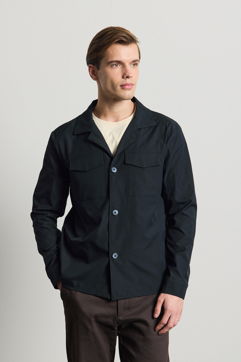 Erkek Cepli Gömlek Ceket Lacivert